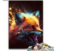 JigsawPuzzle 1000 Pieces for Adults Fantasy Fox Difficult Puzzles for Adults Ideal for Lover, Perfect Christmas, New Year, Valentine's Gift size : 50x75cm