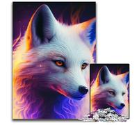 JigsawPuzzle 1000 Pieces for Adults Fantasy Fox Wooden Jigsaw Puzzles for Adults Perfect for Family Fun on Christmas, Thanksgiving, Birthdays & Easter 50x75CM/19.68x29.52inch