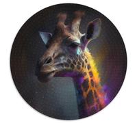 JigsawPuzzle 1000 Pieces for Adults Fantasy Giraffe Round Paper Puzzles for Teenagers Age Group 14+, Home Decor 1000pcs (67.5x67.5cm)