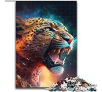 JigsawPuzzle 1000 Pieces for Adults Fantasy Leopard Impossible Jigsaw Puzzles for Adults Family Interactive Game, Ideal for Teenagers, Brain Teaser Gift (Size 38x26cm)