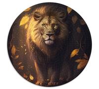 JigsawPuzzle 1000 Pieces for Adults Fantasy Lion 1000 Pieces Round Puzzle Gifts Educational Activity for Cognitive Skills Cognitive Skill Improvement 67.5x67.5cm