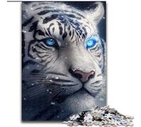 JigsawPuzzle 1000 Pieces for Adults Fantasy Tiger Made of Wood, Unique DIY Home Decor Gift Idea 50x75cm Engaging Family Game Night Activity
