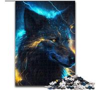 JigsawPuzzle 1000 Pieces for Adults Fantasy Wolf Difficult Puzzles for Adults Ideal for Lover, Perfect Christmas, New Year, Valentine's Gift size : 50x75cm