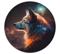 JigsawPuzzle 1000 Pieces for Adults Fantasy Wolf Round Paper Puzzles for Teenagers Age Group 14+, Home Decor 1000pcs (67.5x67.5cm)