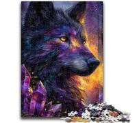 JigsawPuzzle 1000 Pieces for Adults Fantasy Wolf Toys Educational Games Stress Relieving Artists Collection, Fine Art 26x38cm