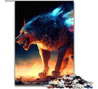 JigsawPuzzle 1000 Pieces for Adults Fantasy Wolf Wooden Jigsaw Puzzles size 50x75cm Brain Teaser Game for Teenagers, Perfect