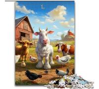 JigsawPuzzle 1000 Pieces for Adults Farm Animal Jigsaw Made of Wood,Challenging Brain Teaser for Teenagers & Families 1000pcs(50x75cm)