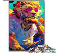 JigsawPuzzle 1000 Pieces for Adults Fashion Lions Jigsaw Puzzles for Adults for Teenagers Family Educational Games Home Decoration Gift (Size 26x38cm)