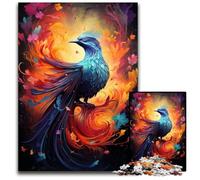 JigsawPuzzle 1000 Pieces for Adults Fire Colored Phoenix Paper Jigsaw Family Interactive Game, Craft Gift with Colorful Artwork 1000 PCS(38x26cm)