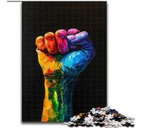 JigsawPuzzle 1000 Pieces for Adults Fist Hand Gesture,Challenging Game And Family Play Educational Game for Birthday,Chrismas 38x26cm