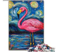 JigsawPuzzle 1000 Pieces for Adults Flamingo Night Sky Jigsaw Puzzles size 50x75cm Colorful Home Decor & Interactive Family Game