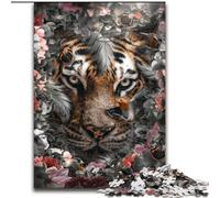 JigsawPuzzle 1000 Pieces for Adults Flowered Tiger Jigsaw for Teenager & Families, Perfect DIY Decor & Brain-Teasing Challenge (size : 26x38cm)