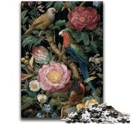 JigsawPuzzle 1000 Pieces for Adults Flowers Parrot Help The Brain Exercise Addictive Toys to Cultivate Patience Suitable for Couples 26x38cm