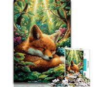 JigsawPuzzle 1000 Pieces for Adults Forest Fox,Help The Brain Exercise Addictive Toys to Cultivate Patience Wall Decoration 75x50cm