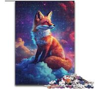 JigsawPuzzle 1000 Pieces for Adults Fox in The Clouds, Game Toys Every Piece Is Unique - Challenging Family Fun Game for for Age 14 (Size 50x75cm)