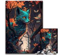 JigsawPuzzle 1000 Pieces for Adults Fox Supernatural Forces Difficult Puzzles for Adults Interactive Family Game, Brain Challenge, Educational Toy 26X38CM/10.23x14.96inch
