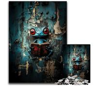 JigsawPuzzle 1000 Pieces for Adults Frog on A WallPaper Jigsaw Puzzles for Adults Perfect for Family Fun Party Games Birthday Party Favors 1000 PCS(38x26cm)