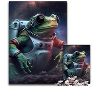 JigsawPuzzle 1000 Pieces for Adults Frog Space Astronaut Puzzles for Adults Perfect for Family Fun, Party Games, Birthday Party Favors 50x75CM/19.68x29.52inch