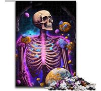 JigsawPuzzle 1000 Pieces for Adults Galactic Skeletal Bloom, for 14+ Challenging Game As A Gift for The Whole Family And Friends (Size 26x38cm)