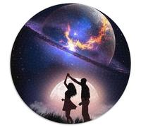 JigsawPuzzle 1000 Pieces for Adults Galaxy Couple Round Cardboard Puzzles Family Game Night,Home Decor & Brain Training Gift (Size 67.5x67.5cm)