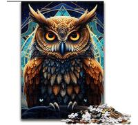 JigsawPuzzle 1000 Pieces for Adults Galaxy Owl Difficult Puzzles for Adults Ideal for Lover, Perfect Christmas, New Year, Valentine's Gift size : 50x75cm