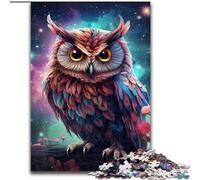 JigsawPuzzle 1000 Pieces for Adults Galaxy Owl Difficult Puzzles for Adults Ideal for Lover, Perfect Christmas, New Year, Valentine's Gift size : 50x75cm