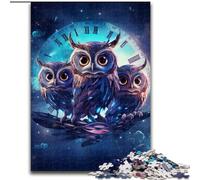 JigsawPuzzle 1000 Pieces for Adults Galaxy Owl Puzzle DIY Decoration, Brain Challenge, for Adult, Family, (size : 26x38cm)