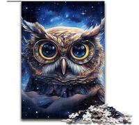 JigsawPuzzle 1000 Pieces for Adults Galaxy Owl Puzzle DIY Decoration, Brain Challenge, for Adult, Family, (size : 26x38cm)