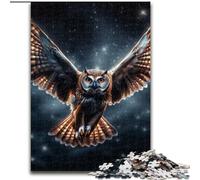 JigsawPuzzle 1000 Pieces for Adults Galaxy Owl Puzzle DIY Decoration, Brain Challenge, for Adult, Family, (size : 26x38cm)