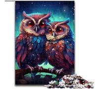 JigsawPuzzle 1000 Pieces for Adults Galaxy Owl Puzzle Made of Wood,Perfect for Family Fun, Party Games, Birthday Party Favors 1000pcs(50x75cm)