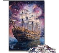 JigsawPuzzle 1000 Pieces for Adults Galaxy Pirate Ship Challenging Puzzles size 26x38cm for Teenagers, Family Game Night, Brain-Challenging Gift Idea