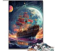 JigsawPuzzle 1000 Pieces for Adults Galaxy Pirate Ship Puzzle for Home Decor, Ideal Christmas & New Year Gift for Teenagers (size : 26x38cm)