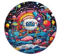 JigsawPuzzle 1000 Pieces for Adults Galaxy Planet Round Paper Puzzles Family Interactive Game,Craft Gift with Colorful Artwork (67.5x67.5cm)