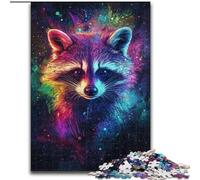 JigsawPuzzle 1000 Pieces for Adults Galaxy Raccoon Jigsaw Puzzles size 50x75cm Colorful Home Decor & Interactive Family Game