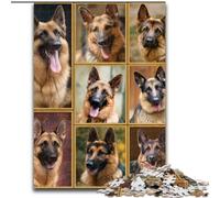 JigsawPuzzle 1000 Pieces for Adults German Shepherd Collage Jigsaw Puzzle Made of Wood for Birthdays, Holidays & Home Decor size 50X75CM