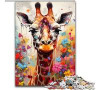 JigsawPuzzle 1000 Pieces for Adults Giraffe cardboard Jigsaw size 26x38cm Brain-Challenging DIY Decorative Game, Family Interactive Toy