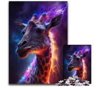 JigsawPuzzle 1000 Pieces for Adults Giraffe Impossible Jigsaw Puzzles for Adults Perfect for Halloween, Christmas, Birthday Gift 26X38CM/10.23x14.96inch