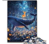 JigsawPuzzle 1000 Pieces for Adults Girl And Whale Jigsaw Puzzles 50X75CM Colorful Home Decor & Interactive Family Game