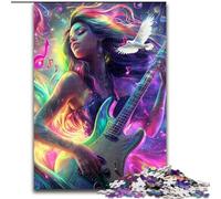 JigsawPuzzle 1000 Pieces for Adults Girl Playing Guitar, Educational Toys for Is Ideal As A Gift for The Whole Family for And 14 Years Old (size 26x38cm)