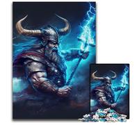 JigsawPuzzle 1000 Pieces for Adults God Of Thunder Wooden Puzzles for Mother'S Day, Birthdays, Christmas 50x75CM/19.68x29.52inch