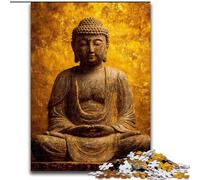 JigsawPuzzle 1000 Pieces for Adults Golden Buddha,Help The Brain Exercise Addictive Toys to Cultivate Patience Wall Decoration 38x26cm