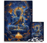 JigsawPuzzle 1000 Pieces for Adults Golden Buddha Jigsaw Puzzles Brain Challenge, for Teenagers & Home Decor 26X38CM/10.23x14.96inch
