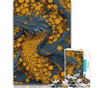 JigsawPuzzle 1000 Pieces for Adults Golden Dragon,Challenging Game And Family Play Educational Game for Birthday,Chrismas (38x26cm)
