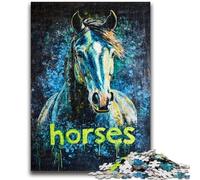 JigsawPuzzle 1000 Pieces for Adults Graffiti Horse Help The Brain Exercise Addictive Toys to Cultivate Patience Suitable for Couples 50x75cm