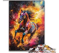 JigsawPuzzle 1000 Pieces for Adults Graffiti Horse Wooden Jigsaw Puzzles for Adults 26X38CM Adult Game Gift Family Interactive Game Brain Challenge Gift