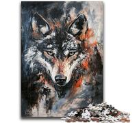 JigsawPuzzle 1000 Pieces for Adults Gray Wolf Learning Educational Toy for Is Ideal As A Gift for The Whole Family 50x75cm