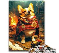 JigsawPuzzle 1000 Pieces for Adults Happy Corgi Brain Teaser Game Wall Decoration Unique Birthday And Xmas Gifts 38x26cm