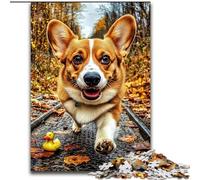 JigsawPuzzle 1000 Pieces for Adults Happy Corgi, Learning Educational Toys Unique Birthday And Gifts for Age 14+ (Size 50x75cm)