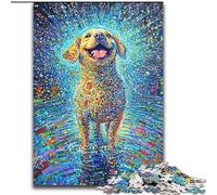 JigsawPuzzle 1000 Pieces for Adults Happy Labrador, Games Toys Gift Unique Birthday And Gifts for And Age 14 Years Up (Size 50x75cm)