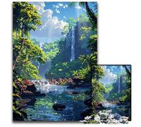 JigsawPuzzle 1000 Pieces for Adults Hawaii Forest Pixel Art Puzzles for Adults Interactive Family Game DIY Home Decor Brain Teaser Gift 1000 PCS(75x50cm)